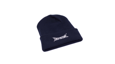 Beanie - Metal Logo - Black w/ White