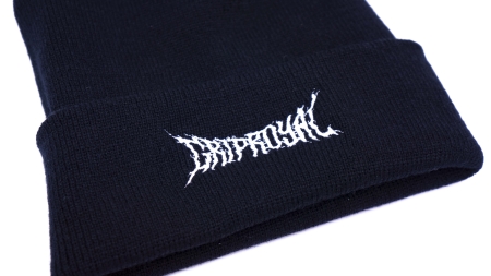 Beanie - Metal Logo - Black w/ White - Image 5